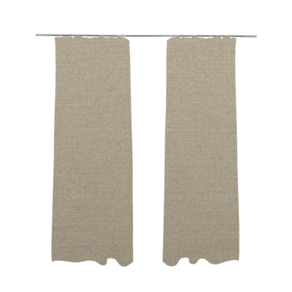 Sydney Linen Effect Chenille Plain Water Repellent Beige Upholstery Fabric CTR-1459 - Made To Measure Curtains