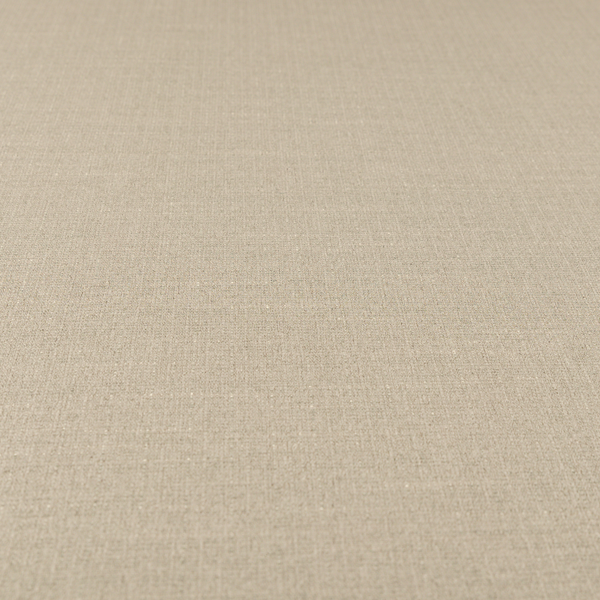 Sydney Linen Effect Chenille Plain Water Repellent Beige Upholstery Fabric CTR-1459