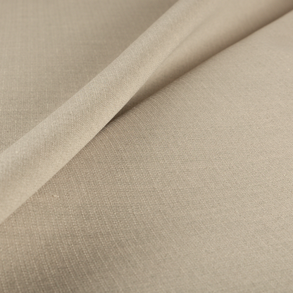 Sydney Linen Effect Chenille Plain Water Repellent Beige Upholstery Fabric CTR-1459 - Roman Blinds