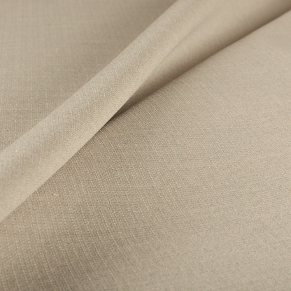 Sydney Linen Effect Chenille Plain Water Repellent Beige Upholstery Fabric CTR-1459 - Made To Measure Curtains