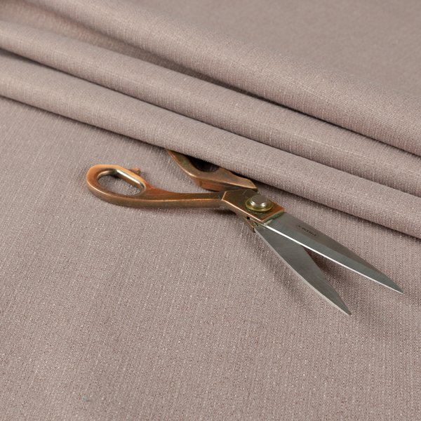 Sydney Linen Effect Chenille Plain Water Repellent Pink Upholstery Fabric CTR-1461 - Made To Measure Curtains