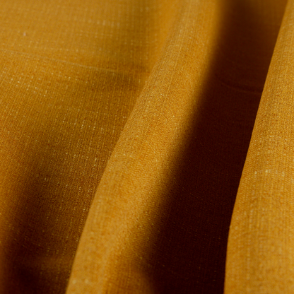 Sydney Linen Effect Chenille Plain Water Repellent Yellow Upholstery Fabric CTR-1463 - Roman Blinds