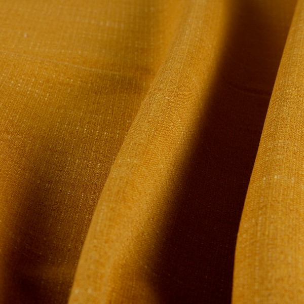 Sydney Linen Effect Chenille Plain Water Repellent Yellow Upholstery Fabric CTR-1463
