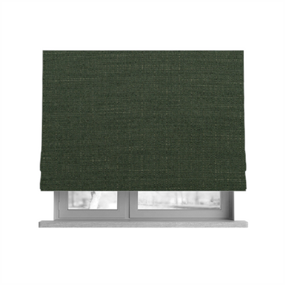 Sydney Linen Effect Chenille Plain Water Repellent Green Upholstery Fabric CTR-1464 - Roman Blinds