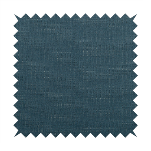 Sydney Linen Effect Chenille Plain Water Repellent Navy Blue Upholstery Fabric CTR-1465