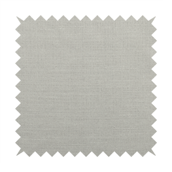 Sydney Linen Effect Chenille Plain Water Repellent Silver Upholstery Fabric CTR-1467 - Made To Measure Curtains