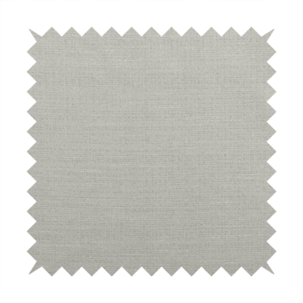 Sydney Linen Effect Chenille Plain Water Repellent Silver Upholstery Fabric CTR-1467