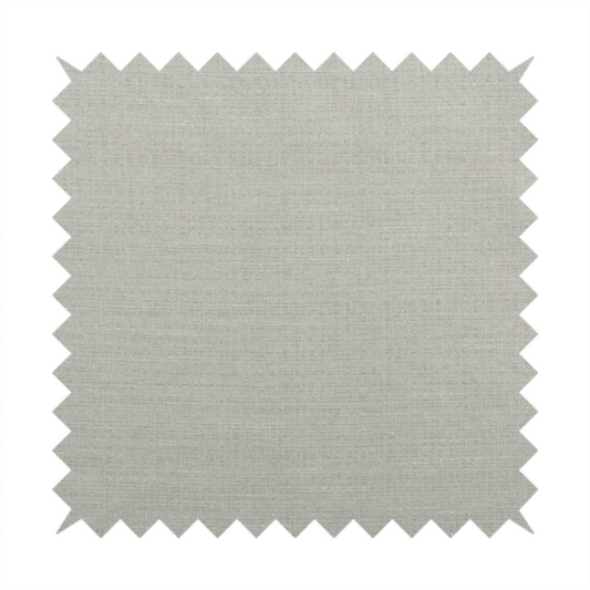 Sydney Linen Effect Chenille Plain Water Repellent Silver Upholstery Fabric CTR-1467