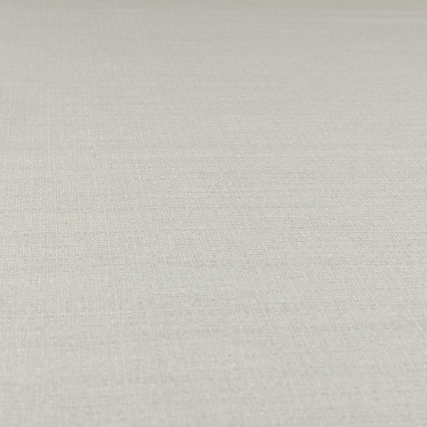 Sydney Linen Effect Chenille Plain Water Repellent Silver Upholstery Fabric CTR-1467