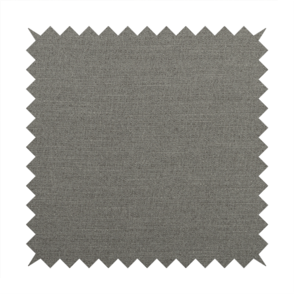 Sydney Linen Effect Chenille Plain Water Repellent Grey Upholstery Fabric CTR-1468 - Roman Blinds