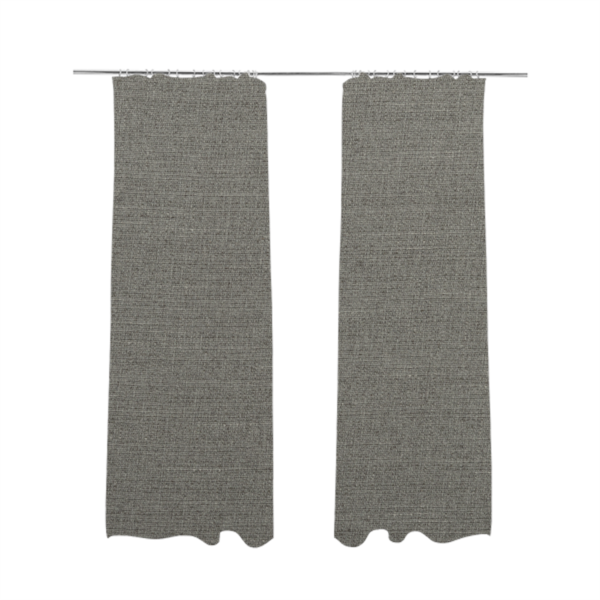 Sydney Linen Effect Chenille Plain Water Repellent Grey Upholstery Fabric CTR-1468 - Made To Measure Curtains