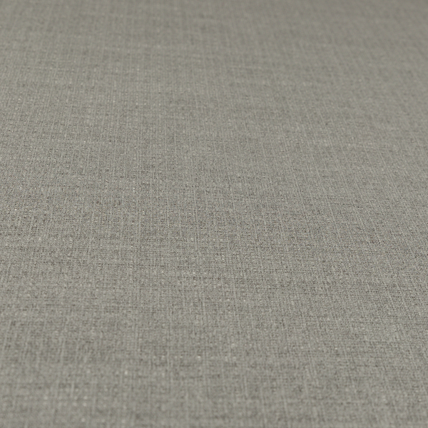 Sydney Linen Effect Chenille Plain Water Repellent Grey Upholstery Fabric CTR-1468