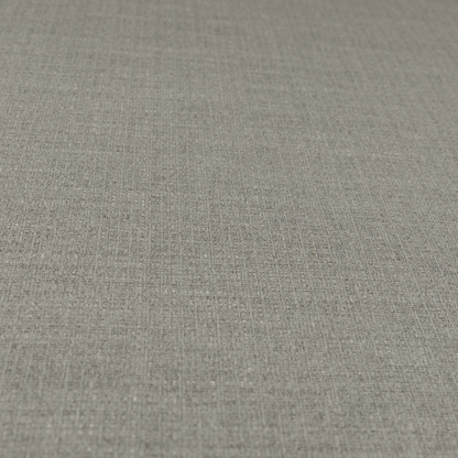 Sydney Linen Effect Chenille Plain Water Repellent Grey Upholstery Fabric CTR-1468