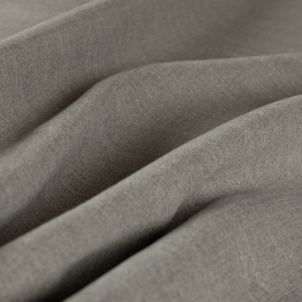 Sydney Linen Effect Chenille Plain Water Repellent Grey Upholstery Fabric CTR-1468 - Made To Measure Curtains