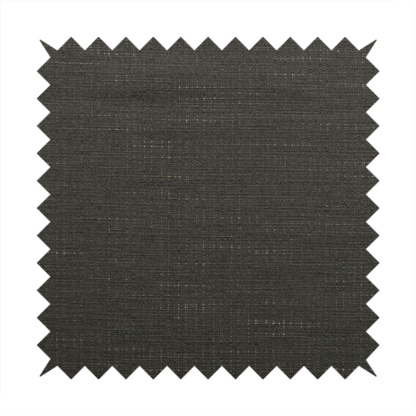 Sydney Linen Effect Chenille Plain Water Repellent Black Upholstery Fabric CTR-1469 - Roman Blinds