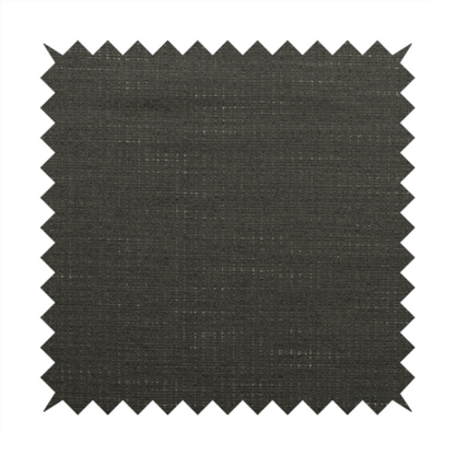 Sydney Linen Effect Chenille Plain Water Repellent Black Upholstery Fabric CTR-1469 - Roman Blinds