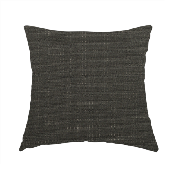 Sydney Linen Effect Chenille Plain Water Repellent Black Upholstery Fabric CTR-1469 - Handmade Cushions