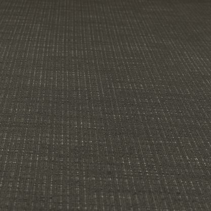 Sydney Linen Effect Chenille Plain Water Repellent Black Upholstery Fabric CTR-1469