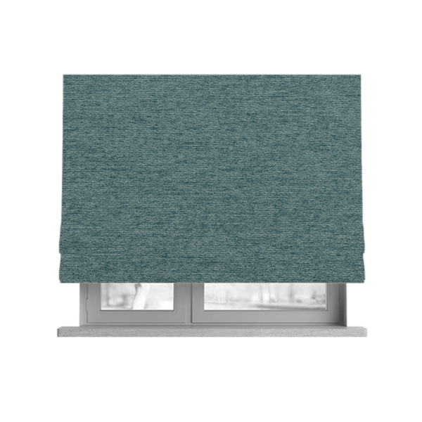 Boston Flat Weave Teal Recycled Upholstery Fabric CTR-1472 - Roman Blinds