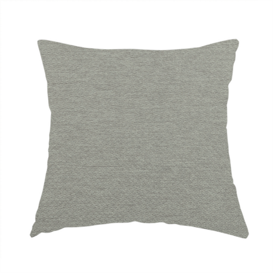 Boston Flat Weave White Silver Recycled Upholstery Fabric CTR-1476 - Handmade Cushions