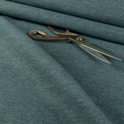 Miami Soft Plain Weave Water Repellent Blue Upholstery Fabric CTR-1491 - Made To Measure Curtains