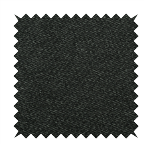 Miami Soft Plain Weave Water Repellent Black Upholstery Fabric CTR-1509