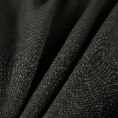 Miami Soft Plain Weave Water Repellent Black Upholstery Fabric CTR-1509 - Made To Measure Curtains