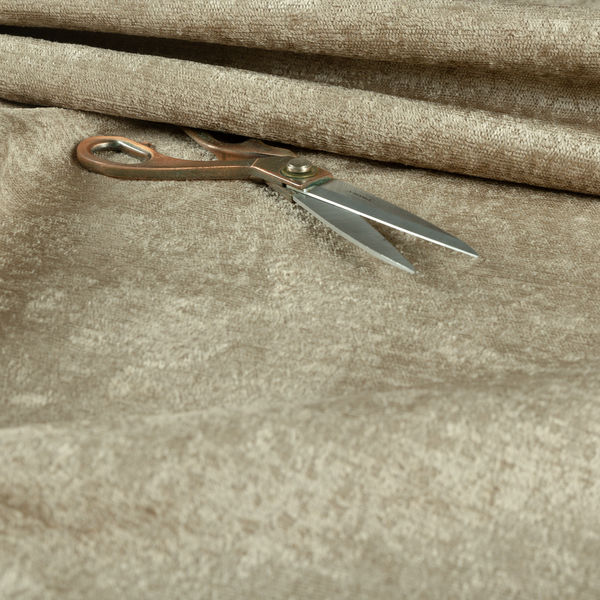 Melbourne Chenille Plain Beige Upholstery Fabric CTR-1512