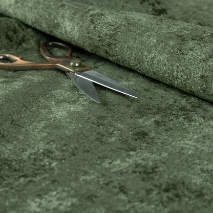 Melbourne Chenille Plain Green Upholstery Fabric CTR-1514 - Roman Blinds