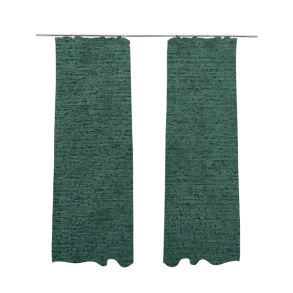 Melbourne Chenille Plain Emerald Green Upholstery Fabric CTR-1515 - Made To Measure Curtains