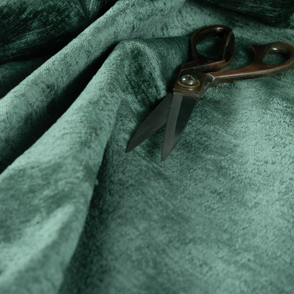 Melbourne Chenille Plain Emerald Green Upholstery Fabric CTR-1515 - Made To Measure Curtains