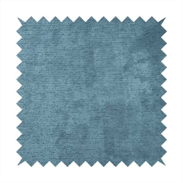 Melbourne Chenille Plain Blue Upholstery Fabric CTR-1517 - Handmade Cushions