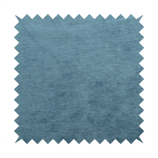 Melbourne Chenille Plain Blue Upholstery Fabric CTR-1520 - Roman Blinds