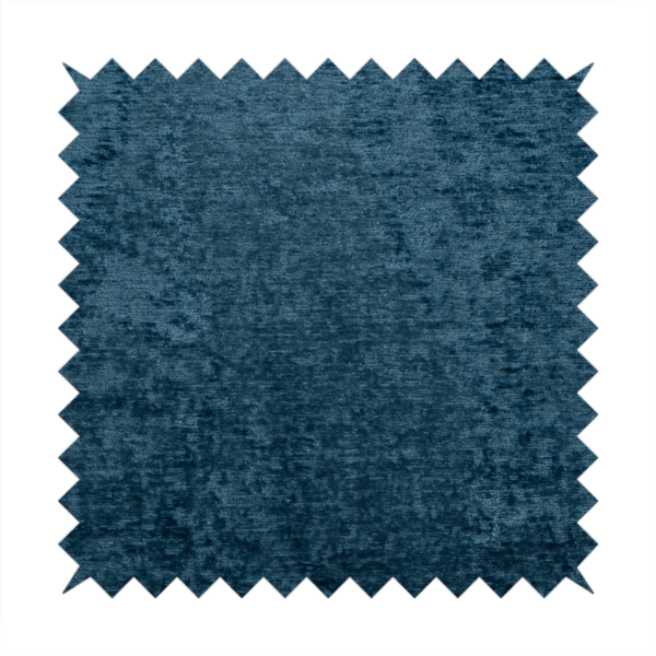 Melbourne Chenille Plain Blue Upholstery Fabric CTR-1521 - Roman Blinds