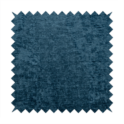 Melbourne Chenille Plain Blue Upholstery Fabric CTR-1521 - Roman Blinds