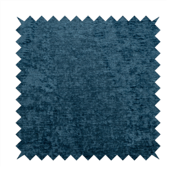 Melbourne Chenille Plain Blue Upholstery Fabric CTR-1521 - Handmade Cushions