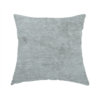 Melbourne Chenille Plain Silver Upholstery Fabric CTR-1525 - Handmade Cushions