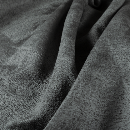 Melbourne Chenille Plain Grey Upholstery Fabric CTR-1526 - Roman Blinds