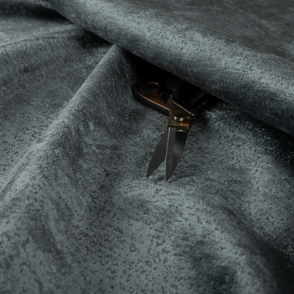Melbourne Chenille Plain Grey Upholstery Fabric CTR-1527 - Roman Blinds