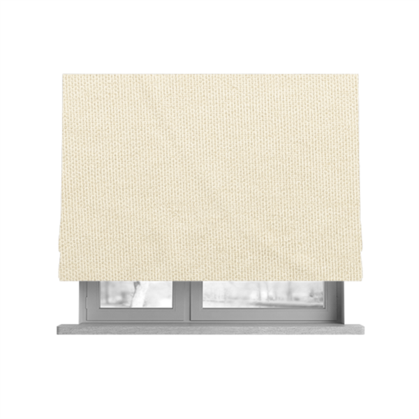 Windsor Soft Basket Weave Clean Easy White Upholstery Fabric CTR-1547 - Roman Blinds