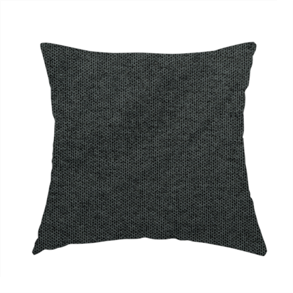 Windsor Soft Basket Weave Clean Easy Dark Grey Upholstery Fabric CTR-1568 - Handmade Cushions