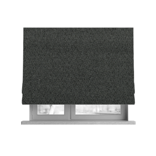 Sunrise Textured Chenille Clean Easy Charcoal Grey Upholstery Fabric CTR-1592 - Roman Blinds