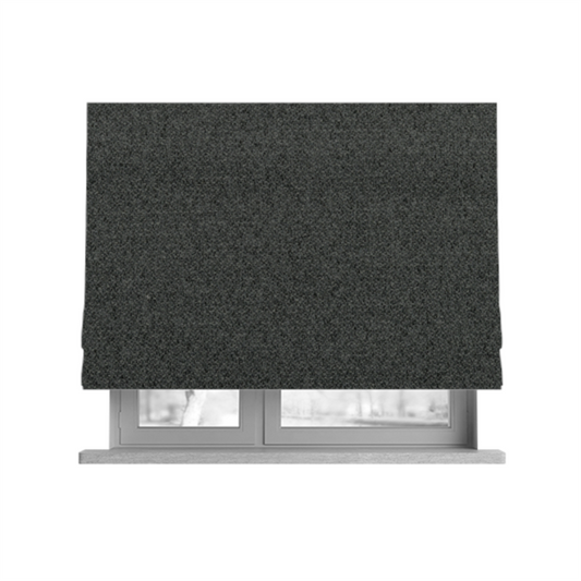Sunrise Textured Chenille Clean Easy Charcoal Grey Upholstery Fabric CTR-1592 - Roman Blinds