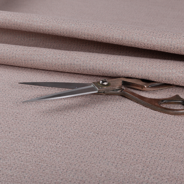 Manekpore Soft Plain Chenille Water Repellent Pink Beige Upholstery Fabric CTR-1602 - Roman Blinds