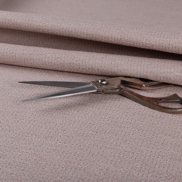 Manekpore Soft Plain Chenille Water Repellent Pink Beige Upholstery Fabric CTR-1602 - Handmade Cushions