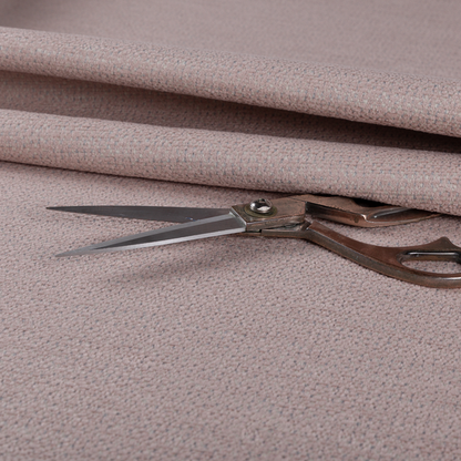 Manekpore Soft Plain Chenille Water Repellent Pink Beige Upholstery Fabric CTR-1602 - Made To Measure Curtains