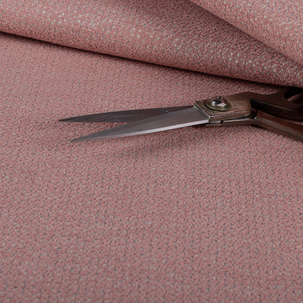 Manekpore Soft Plain Chenille Water Repellent Salmon Pink Upholstery Fabric CTR-1603 - Roman Blinds