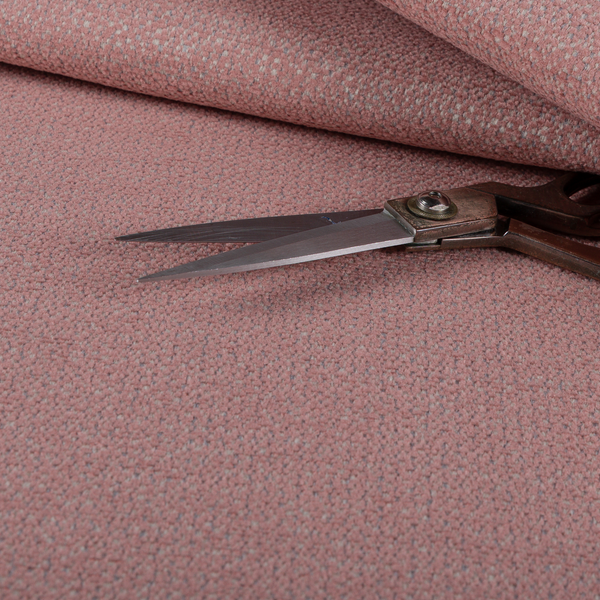 Manekpore Soft Plain Chenille Water Repellent Salmon Pink Upholstery Fabric CTR-1603 - Made To Measure Curtains