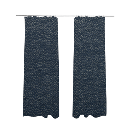 Manekpore Soft Plain Chenille Water Repellent Denim Blue Upholstery Fabric CTR-1605 - Made To Measure Curtains