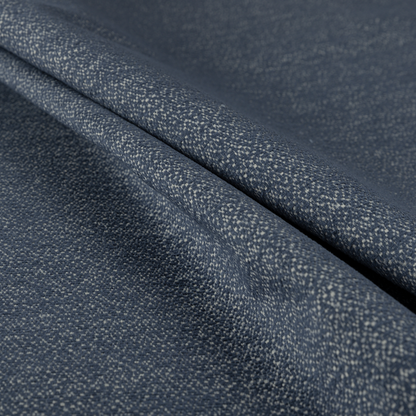 Manekpore Soft Plain Chenille Water Repellent Denim Blue Upholstery Fabric CTR-1605 - Roman Blinds